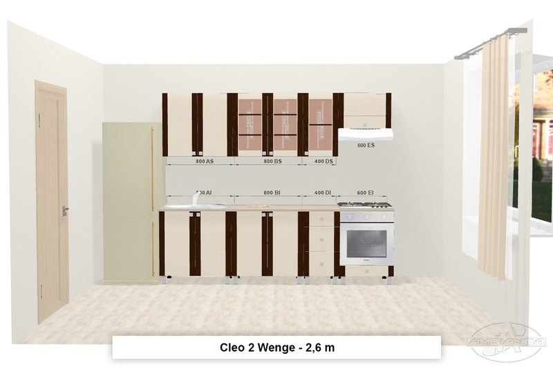 Bucatarie modulara traditionala Cleo 2 Wenge